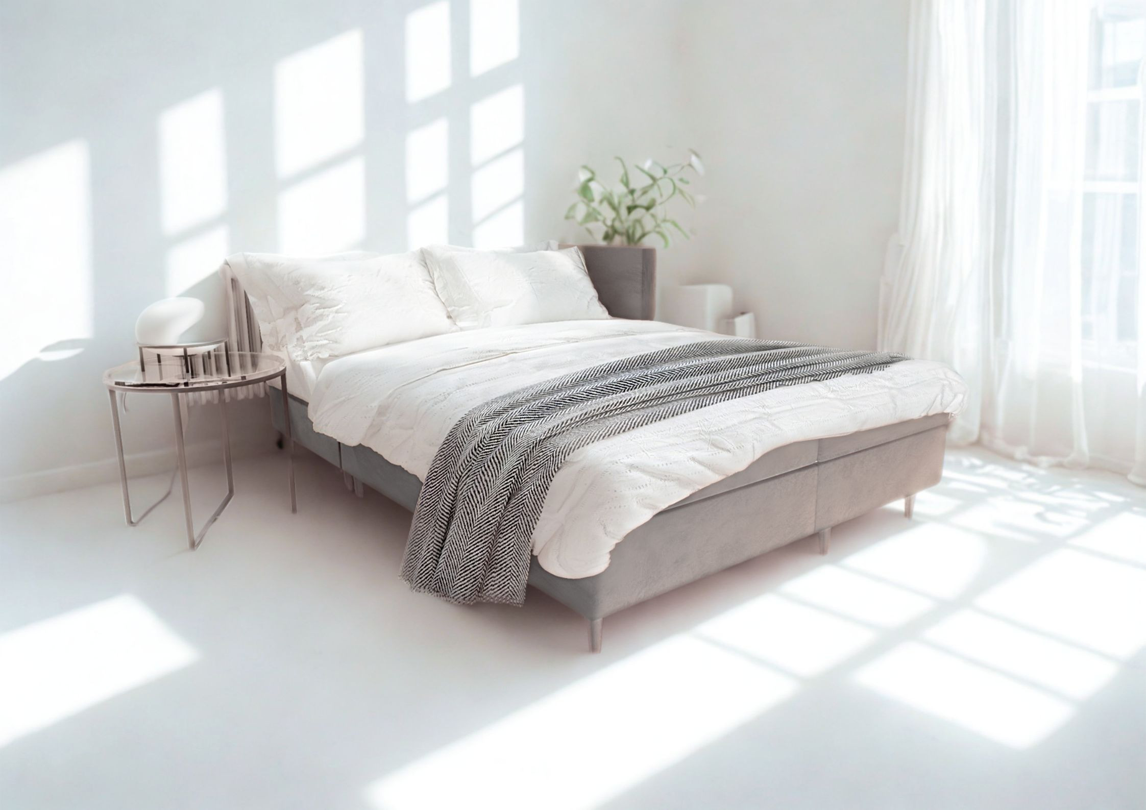 Mały uniwersalny narożnik skandynawski PERO funkcja spania - obrazek 2