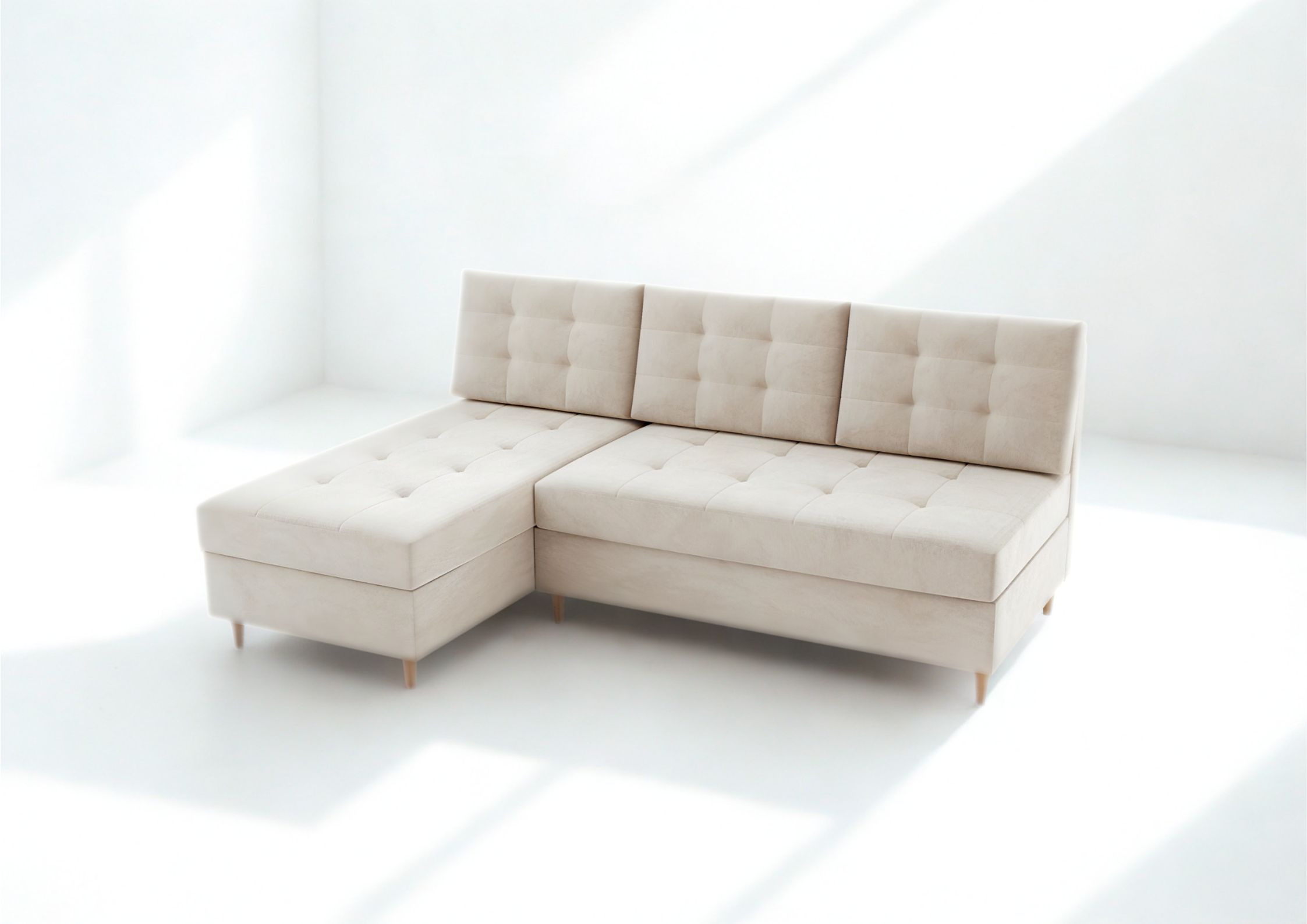 Mały uniwersalny narożnik skandynawski PERO funkcja spania - obrazek 5