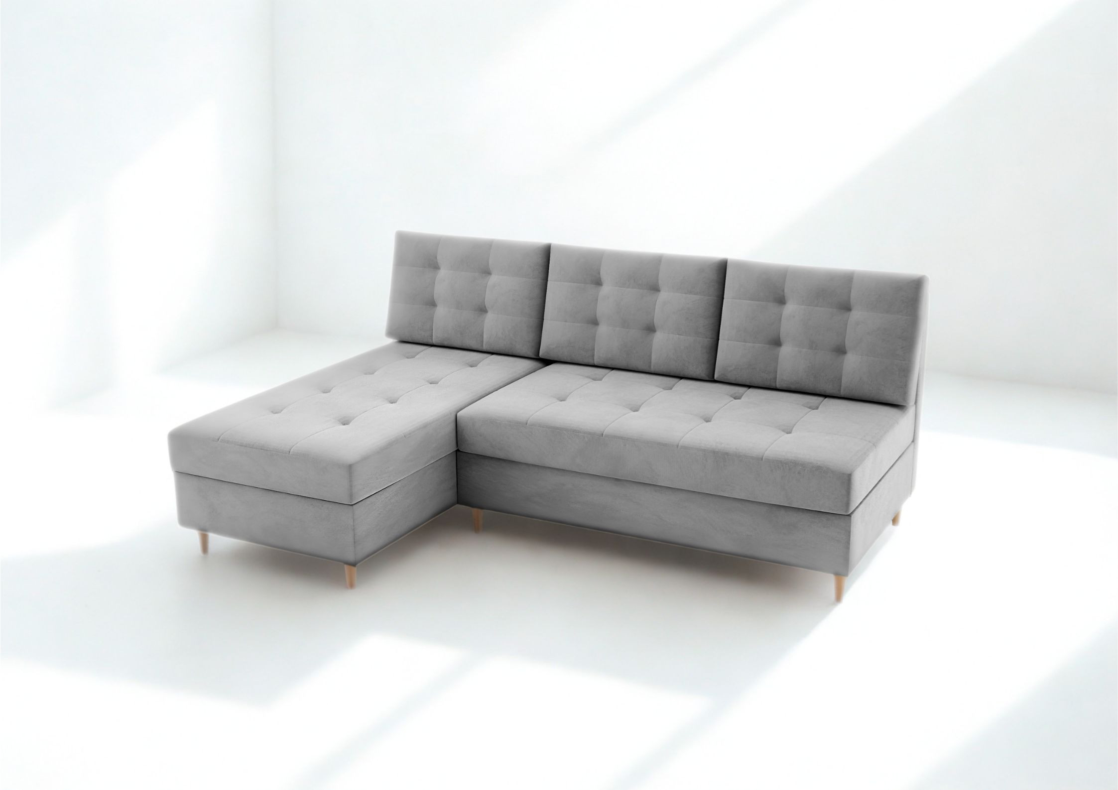 Mały uniwersalny narożnik skandynawski PERO funkcja spania - obrazek 7