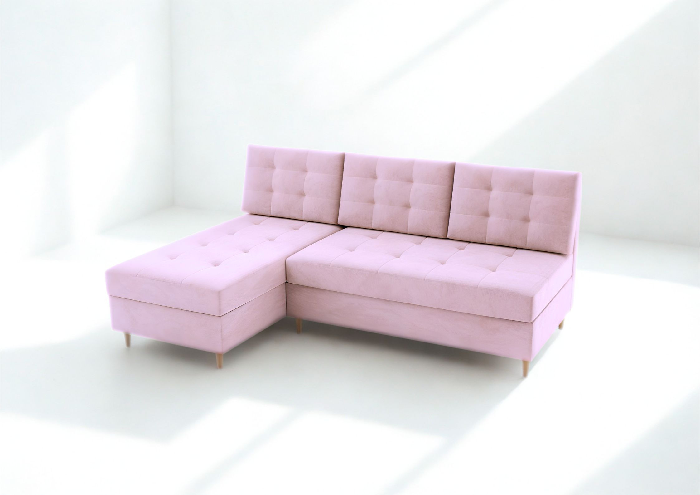 Mały uniwersalny narożnik skandynawski PERO funkcja spania - obrazek 9