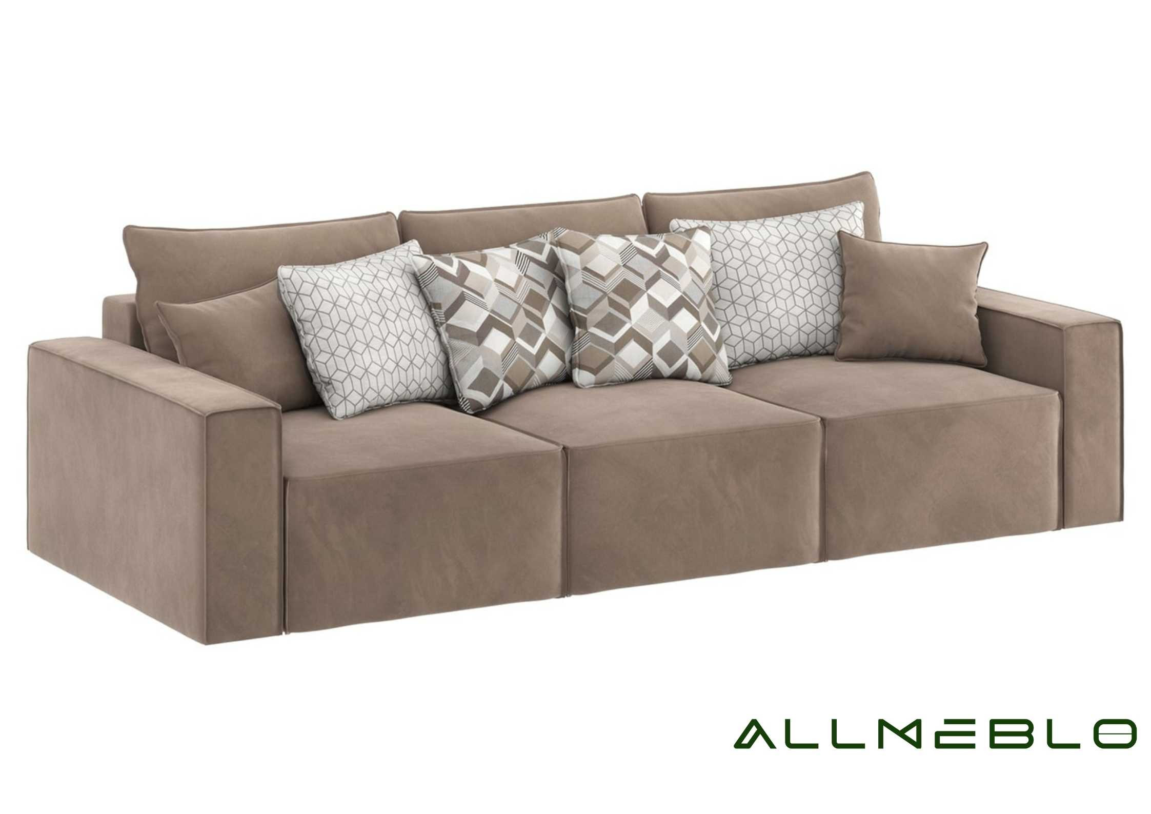 Modułowa kanapa w stylu loft rozkładana SENS szew angielski