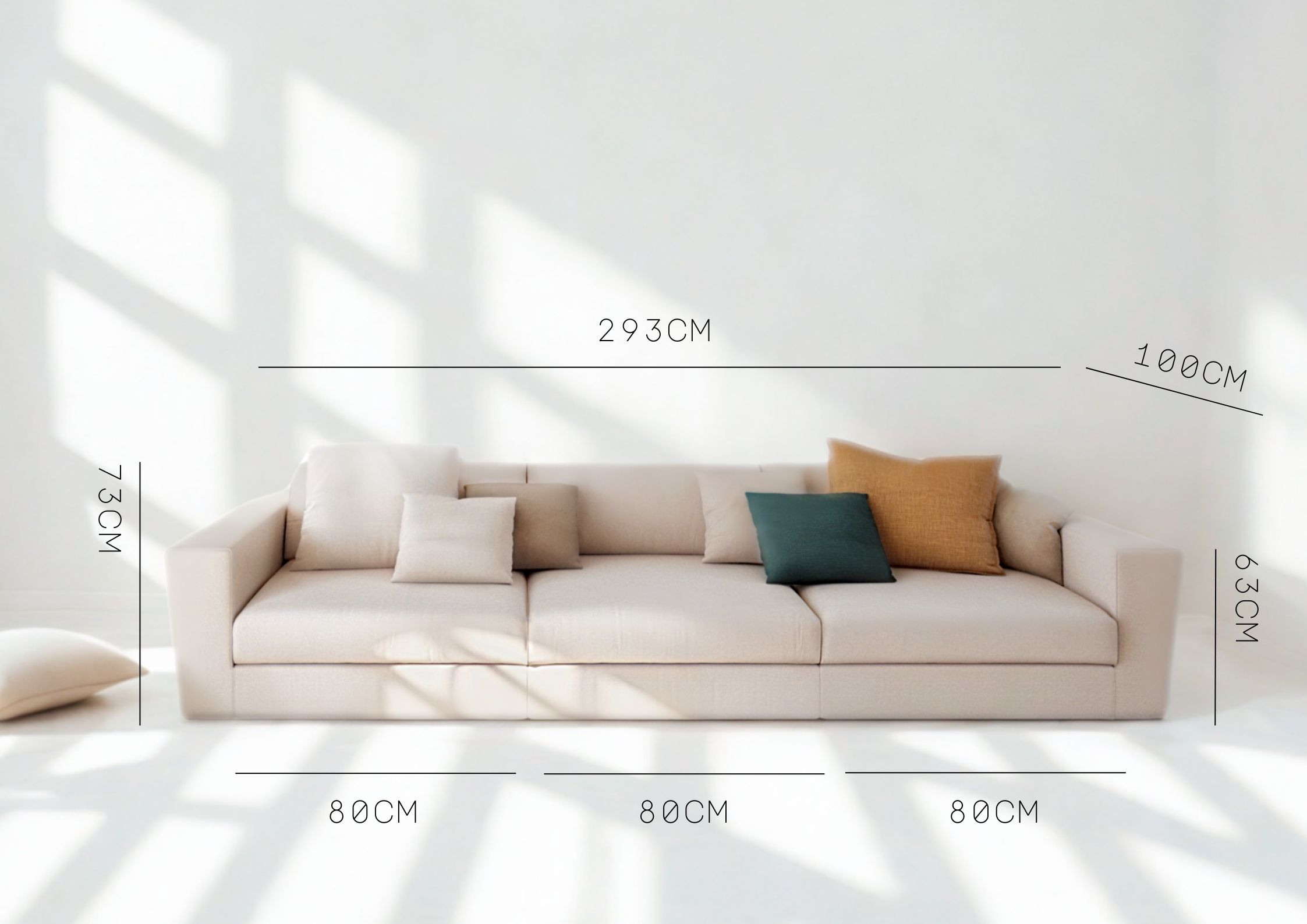 Modułowa sofa Cleo w stylu boho rozkładana do funkcji spania - obrazek 4