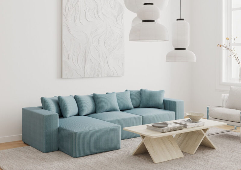 Modułowy narożnik w stylu loft SAKURA LEWY