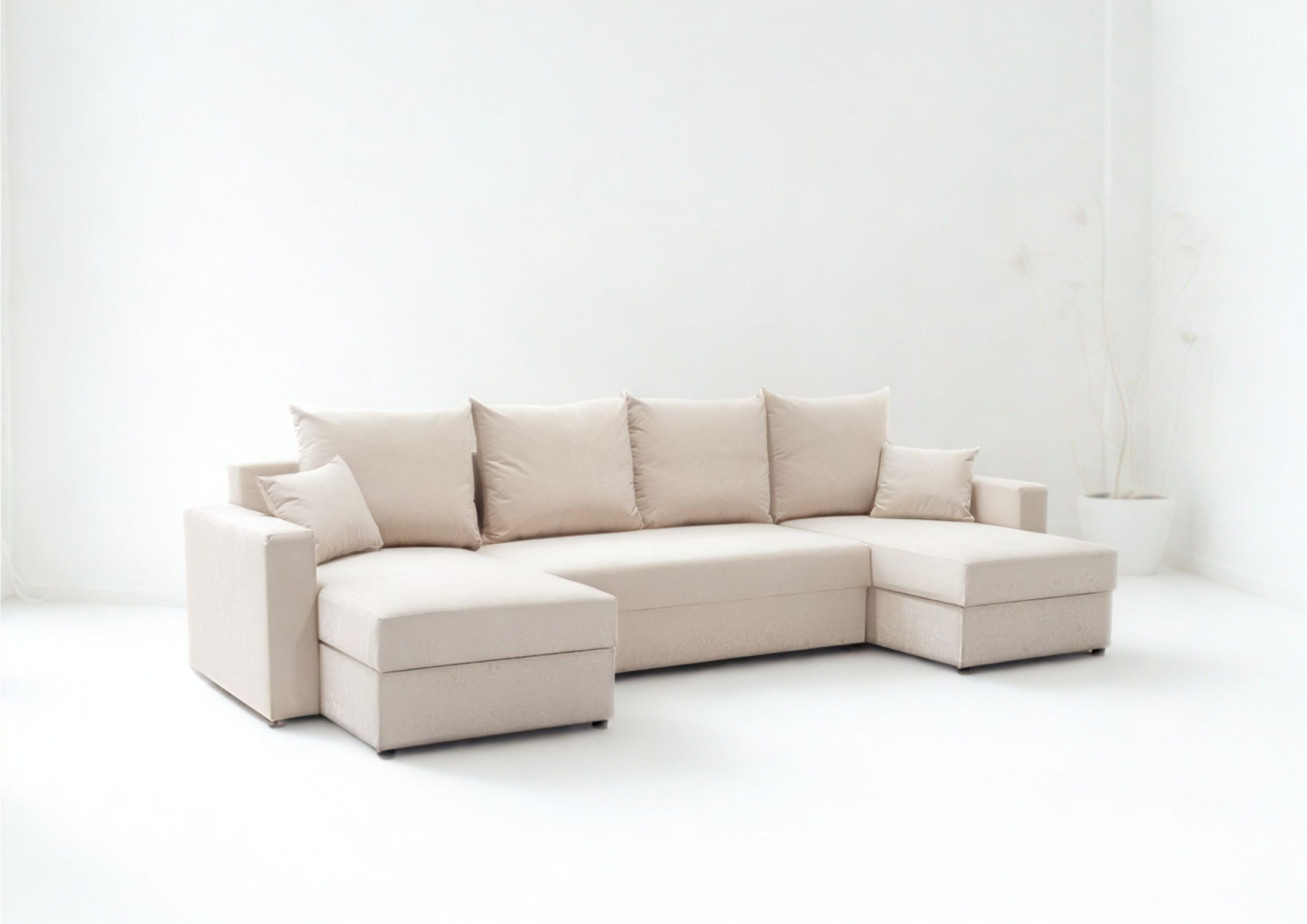 Narożnik do salonu w kształcie litery U rozkładany Arlo U - obrazek 5