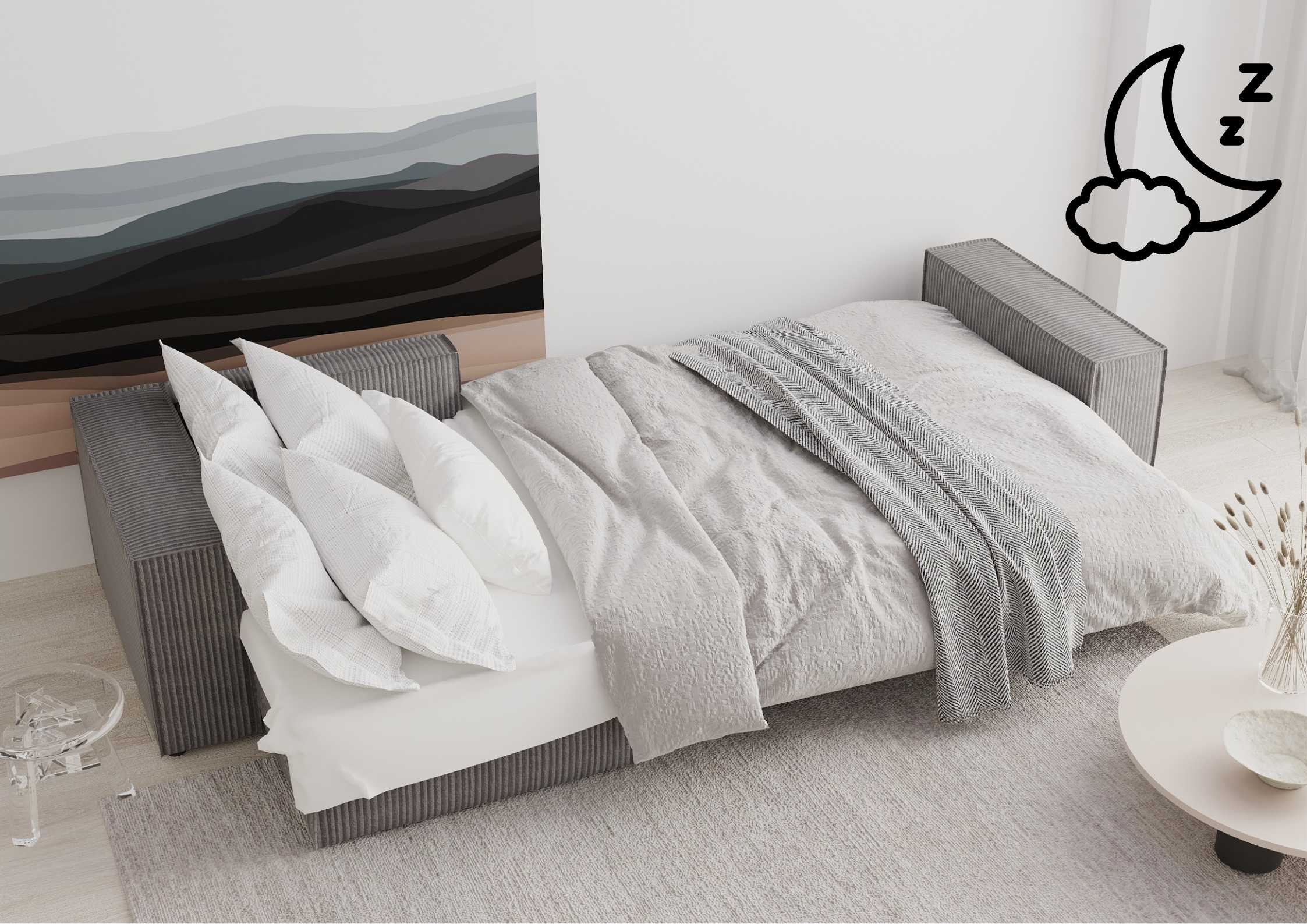 Narożnik modułowy z funkcją spania KATEI LEWY - obrazek 3