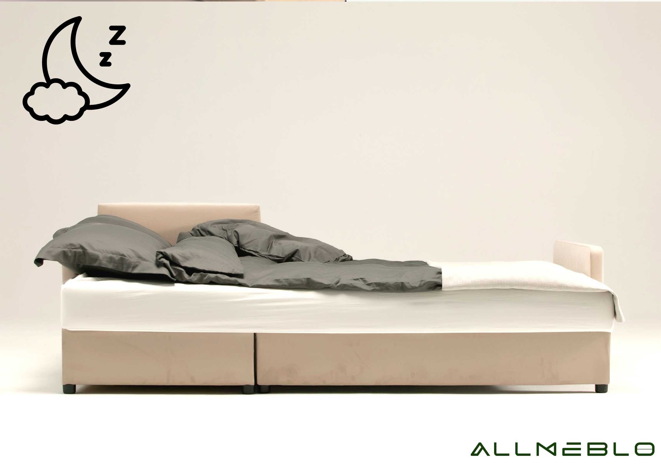 Narożnik z cienkimi bokami rozkładany do spania ARKADIA kanapa rogowa - obrazek 3