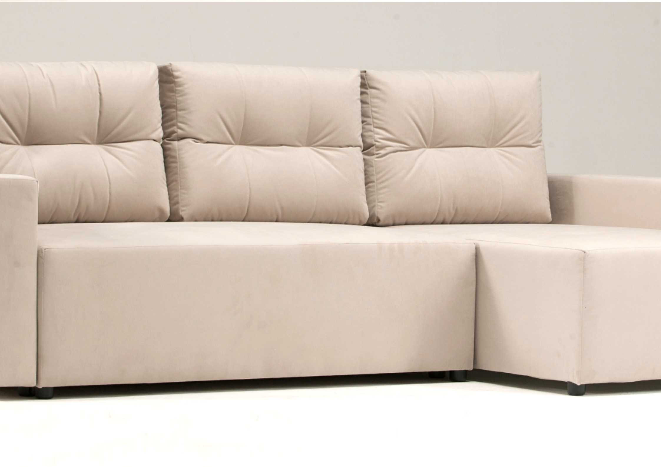 Narożnik z funkcją spania z pikowanymi poduszkami BONO - obrazek 2