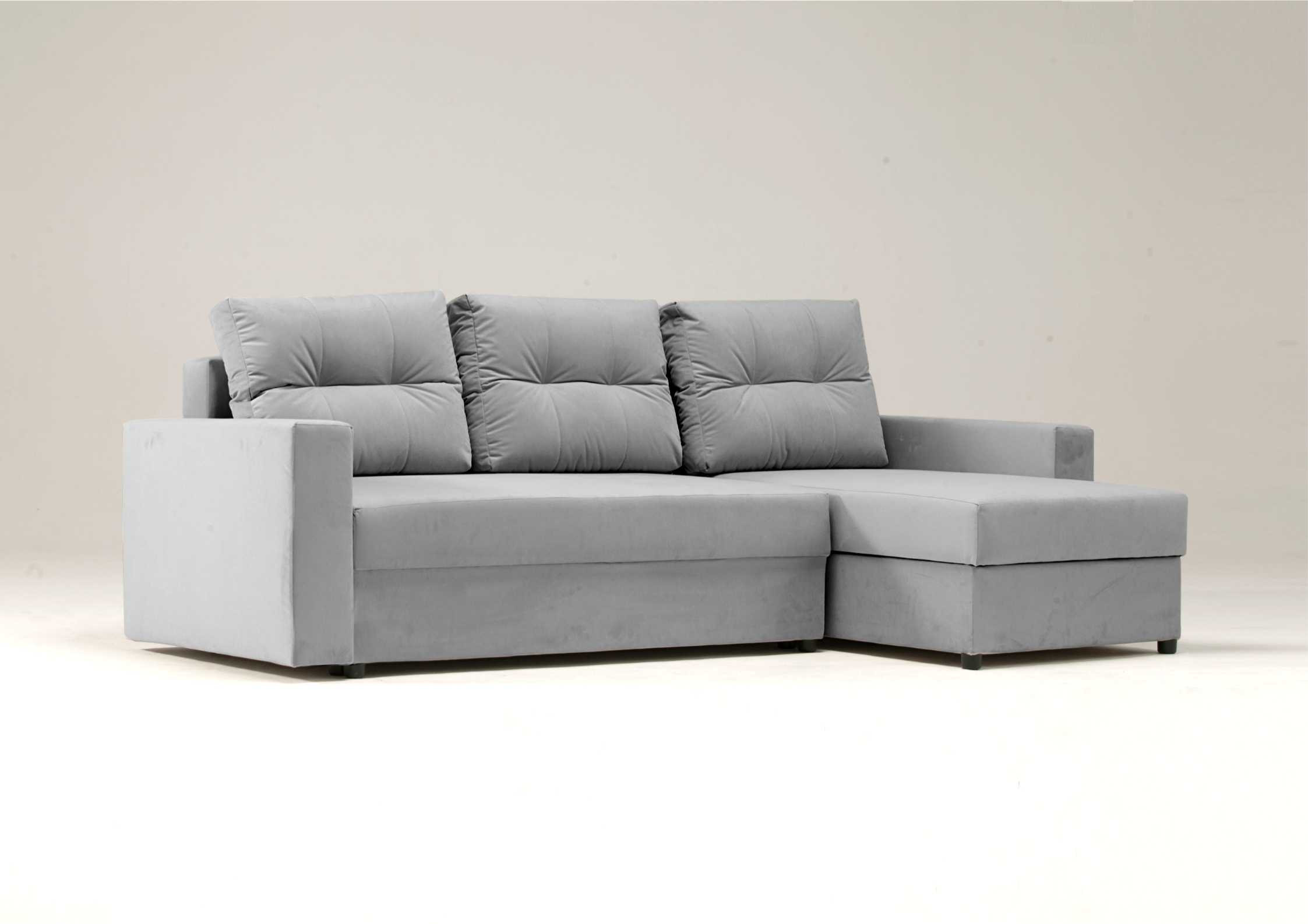 Narożnikowa kanapa rozkładana z pikowanymi poduszkami BORA - obrazek 7