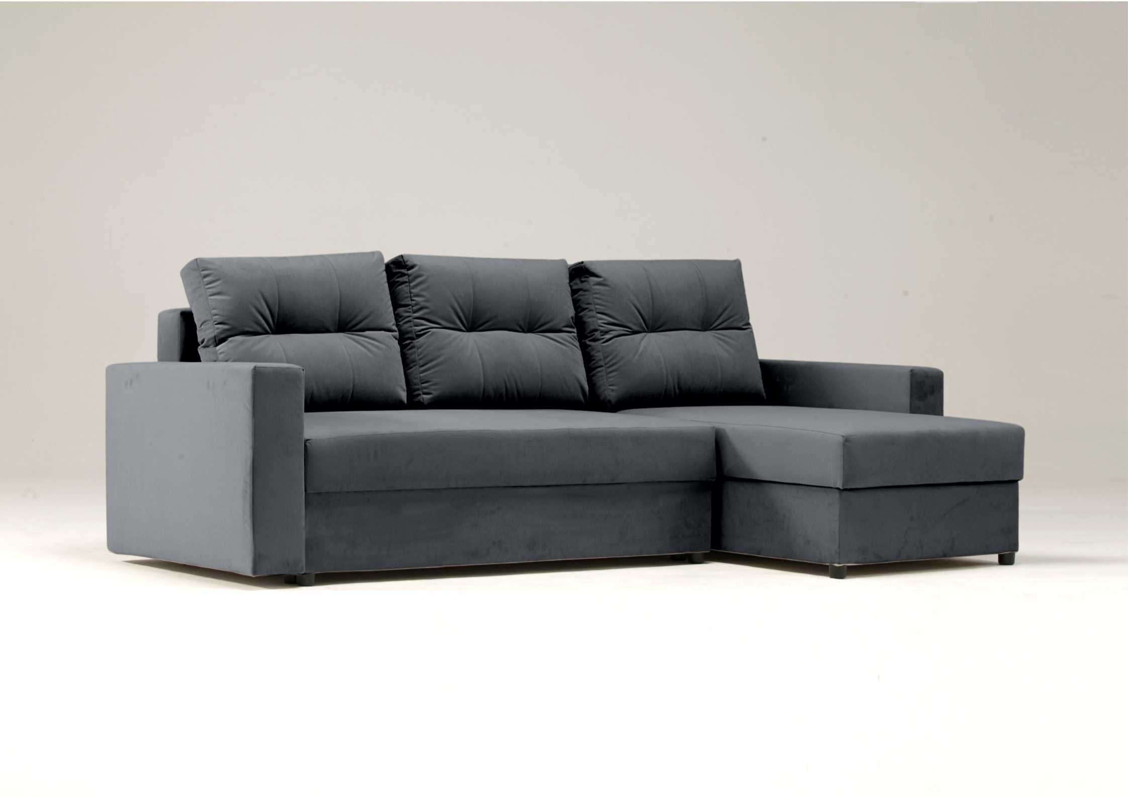 Narożnikowa kanapa rozkładana z pikowanymi poduszkami BORA - obrazek 9