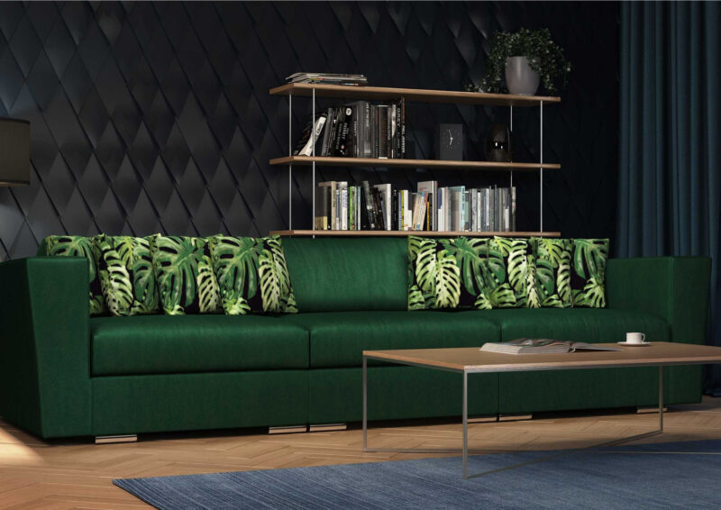 Nowoczesna elegancka rozkładana sofa JUNGLE