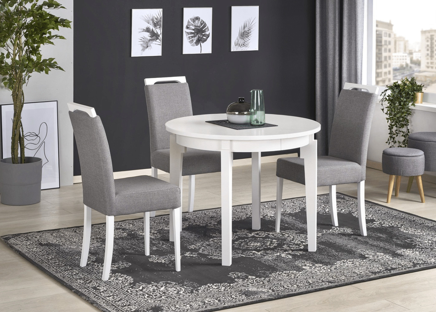 Okrągły stół glamour rozkładany BUSOR - obrazek 5