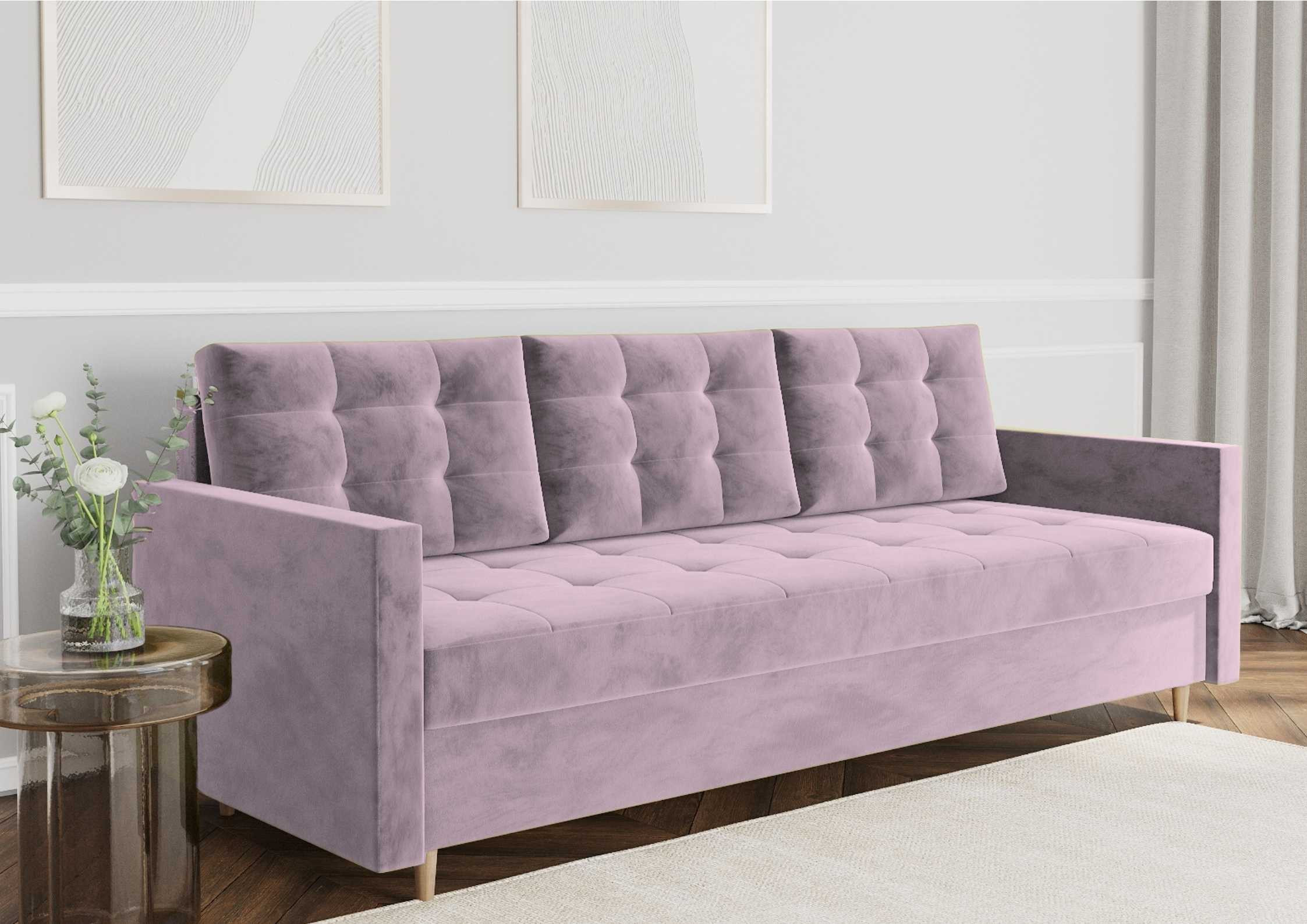 Pikowana sofa skandynawska VIDO z funkcją spania - obrazek 8