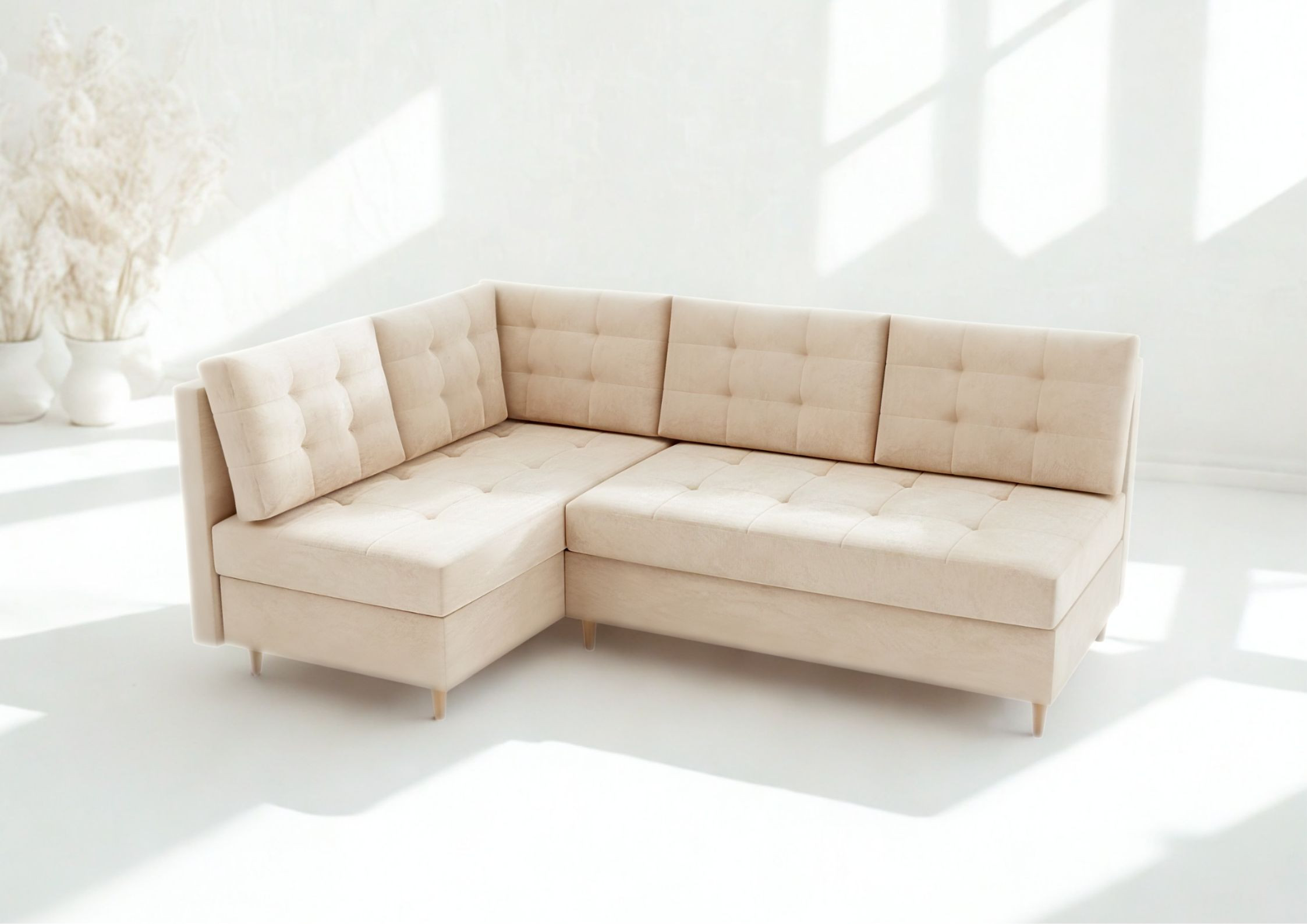 Pikowany narożnik Lewy z funkcją spania PREGO - obrazek 5