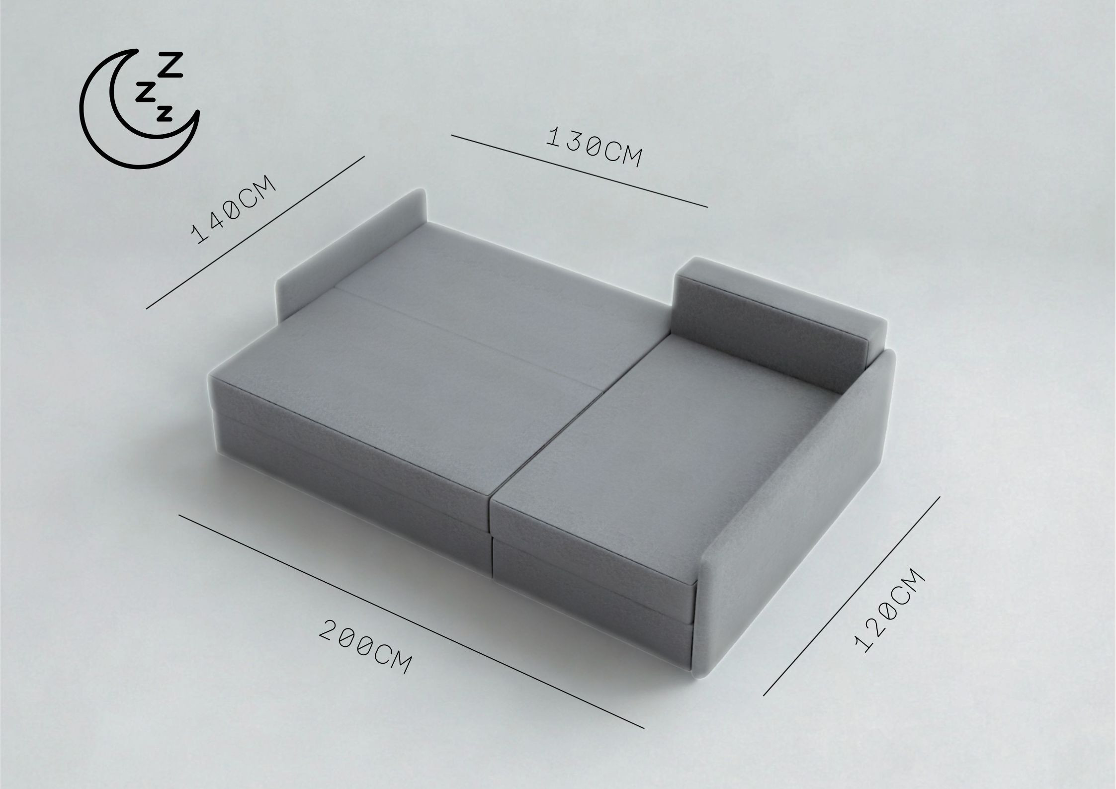 Prawa rogówka rozkładana z funkcją spania ARKADIA 2 narożnik pokojowy - obrazek 3