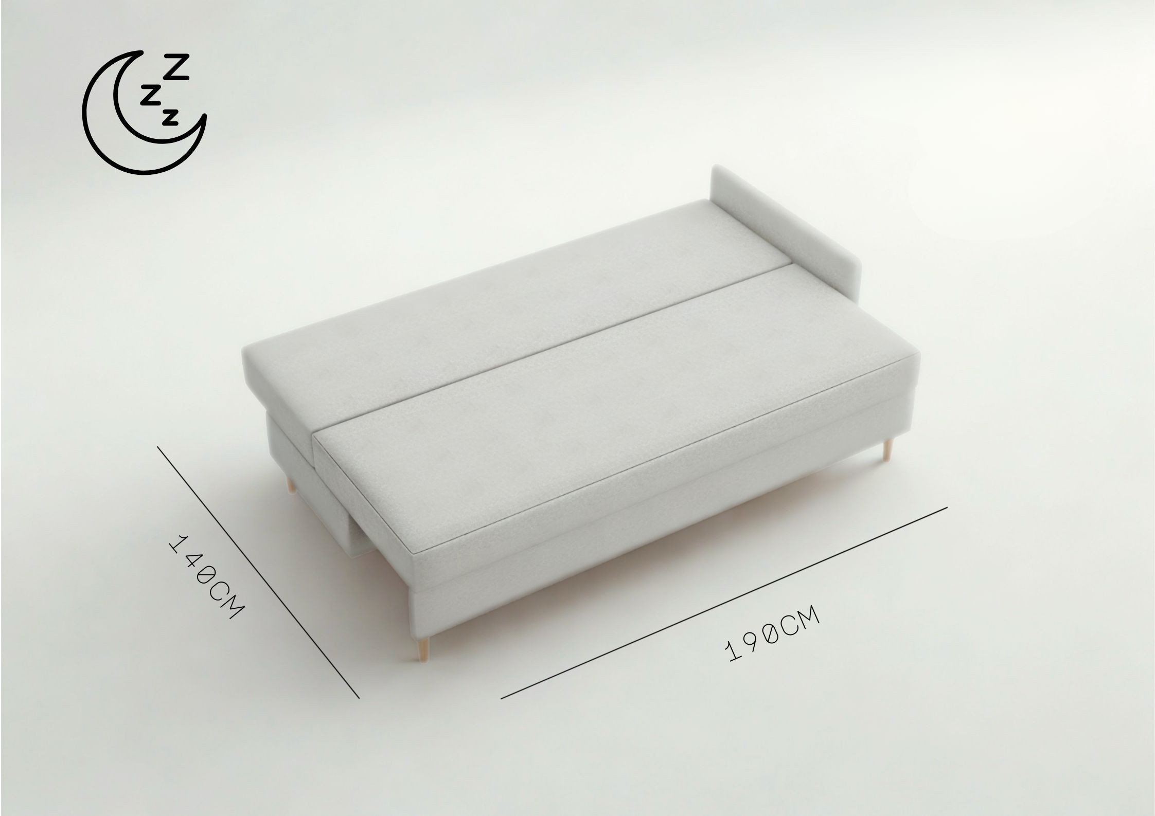 Prawa skandynawska sofa rozkładana PRATO - obrazek 3