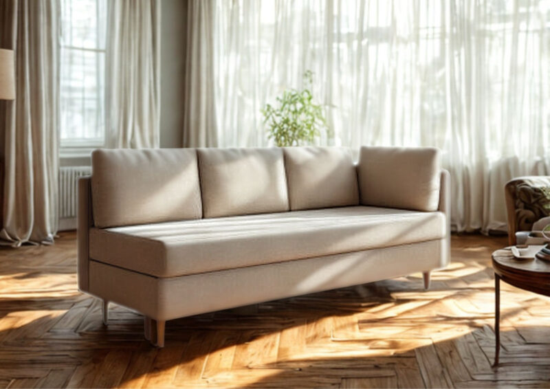 Prawa skandynawska sofa rozkładana PRATO