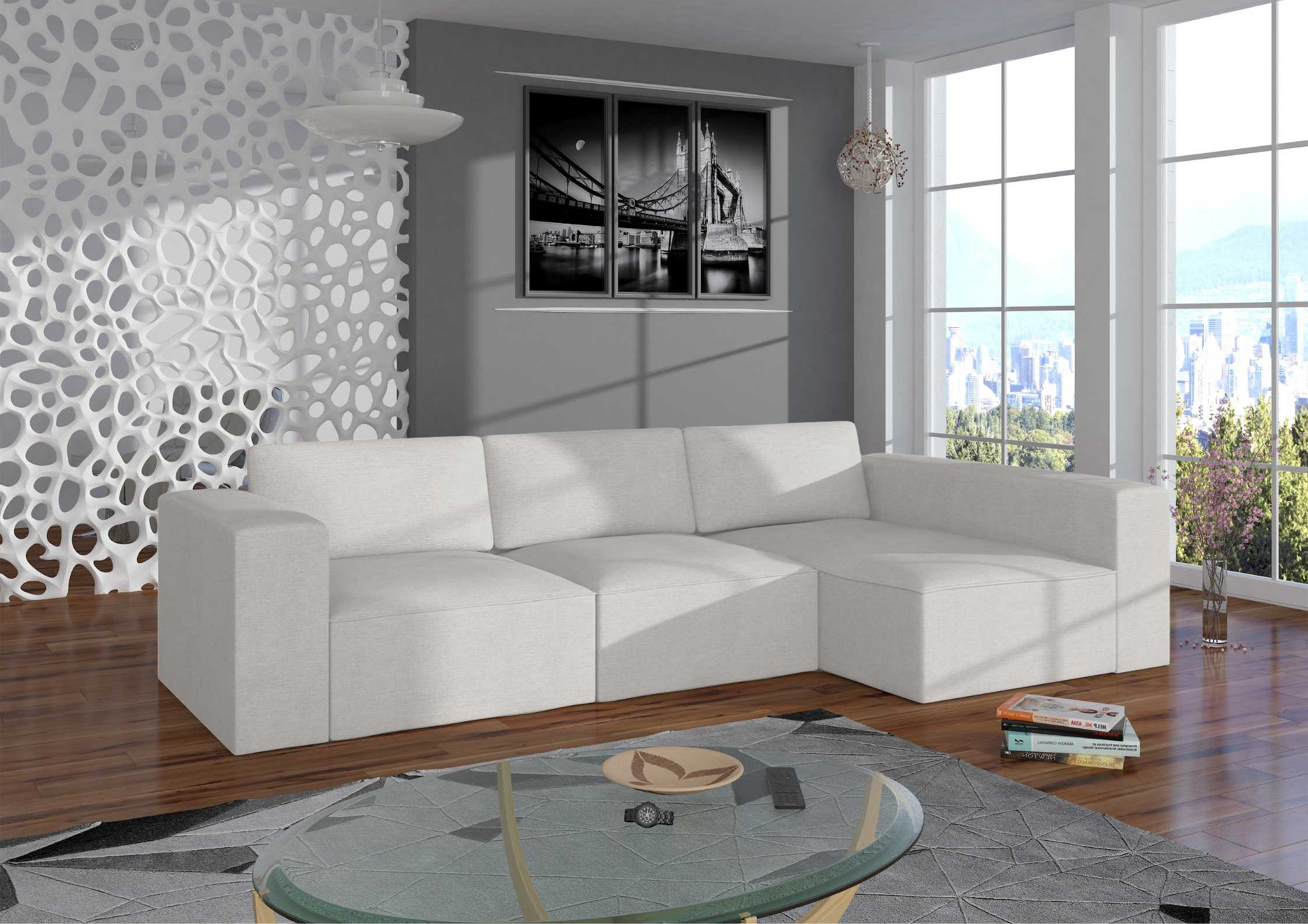 Prawy modułowy narożnik w stylu loft PRESTIGE narożnik z funkcją spania - obrazek 6