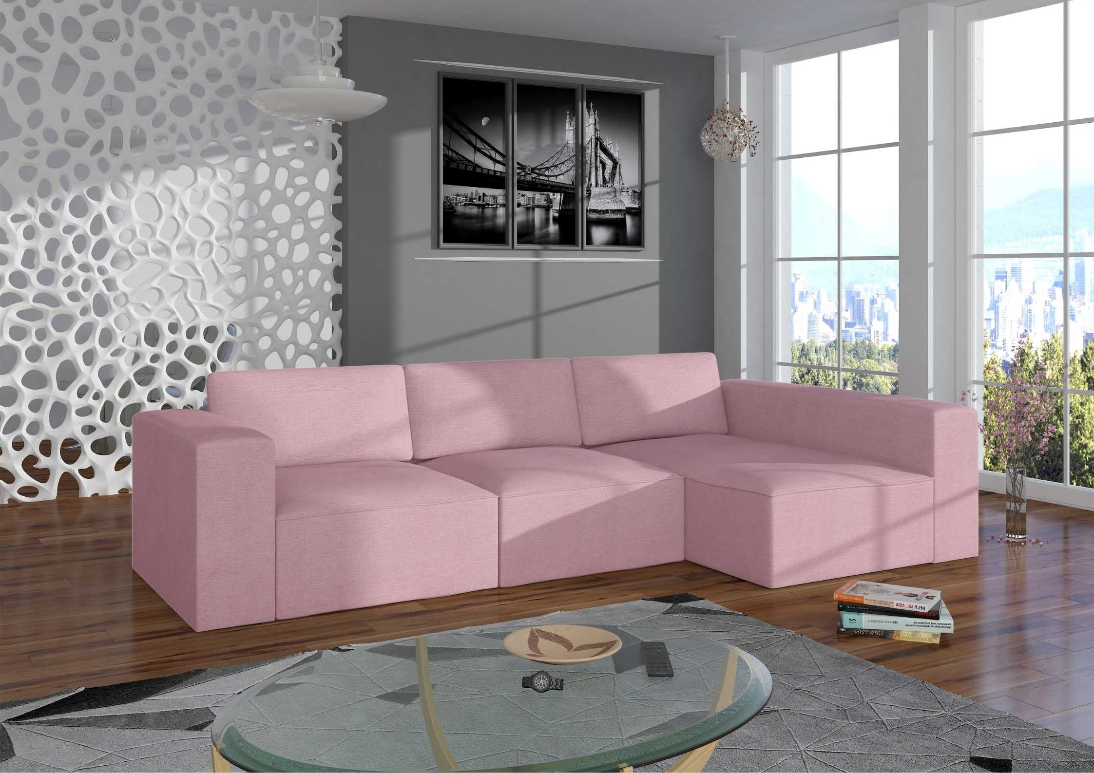 Prawy modułowy narożnik w stylu loft PRESTIGE narożnik z funkcją spania - obrazek 7