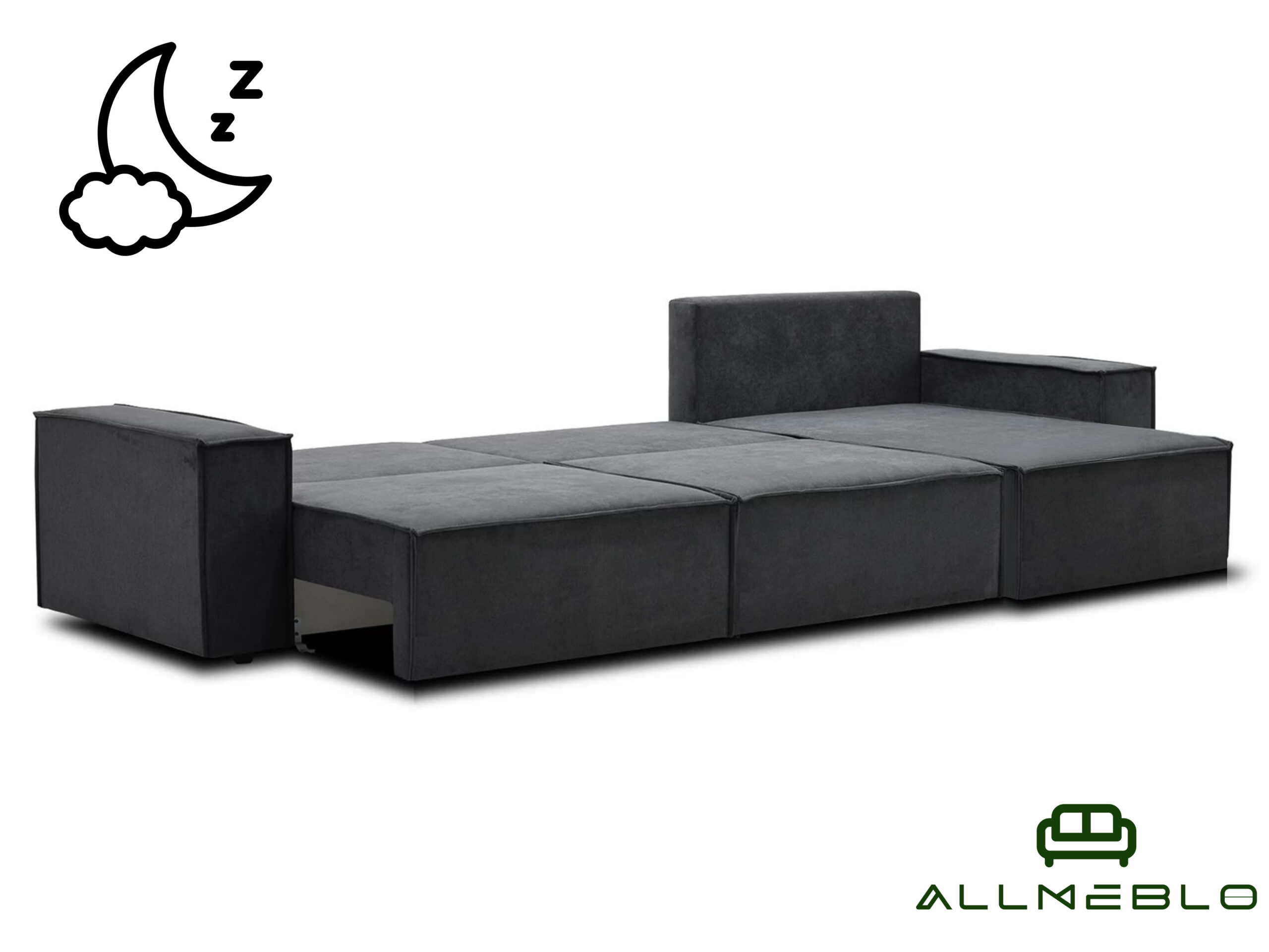 Prawy narożnik loftowy rozkładany do salonu GRANDE - obrazek 3