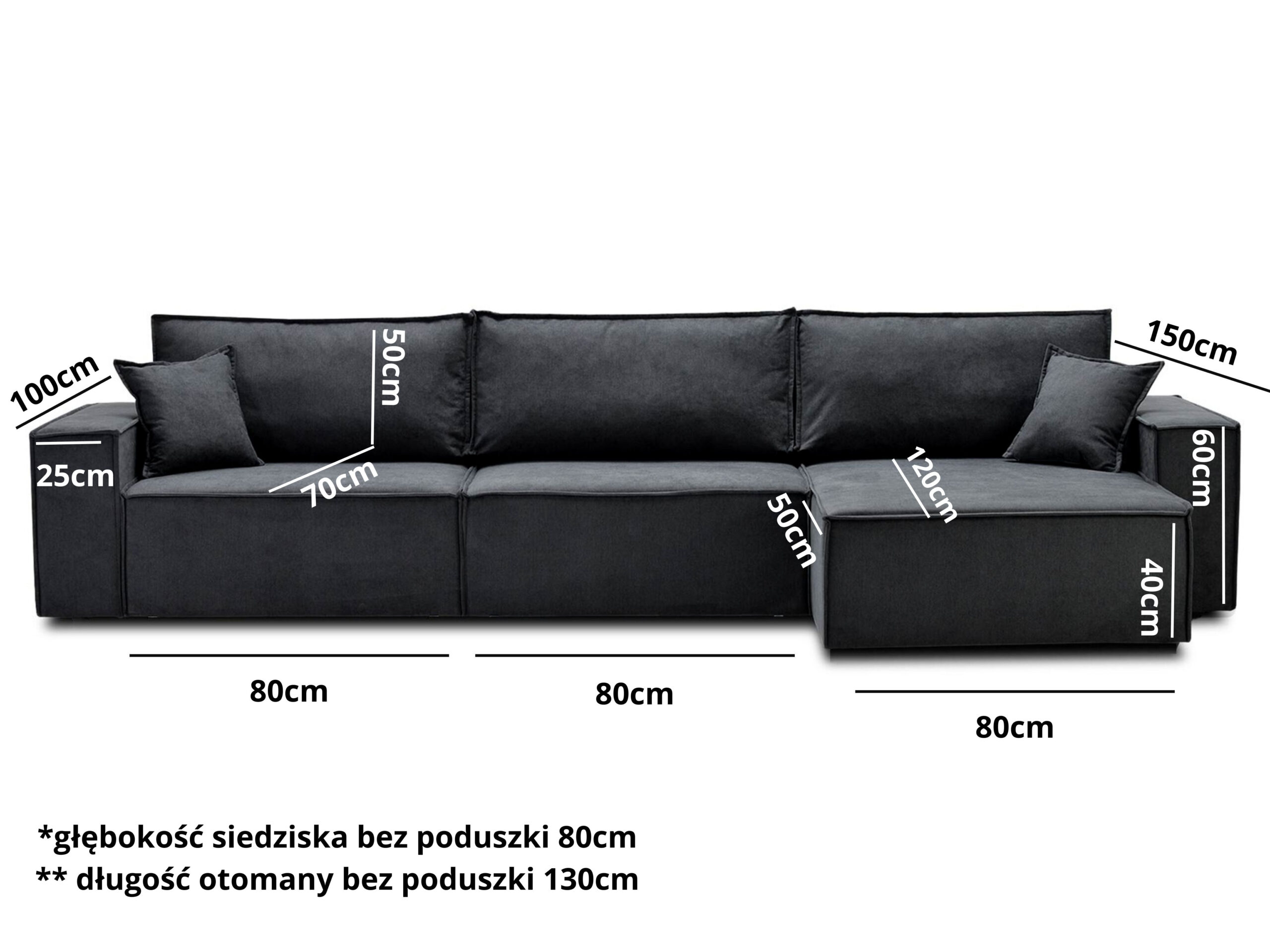 Prawy narożnik loftowy rozkładany do salonu GRANDE - obrazek 4