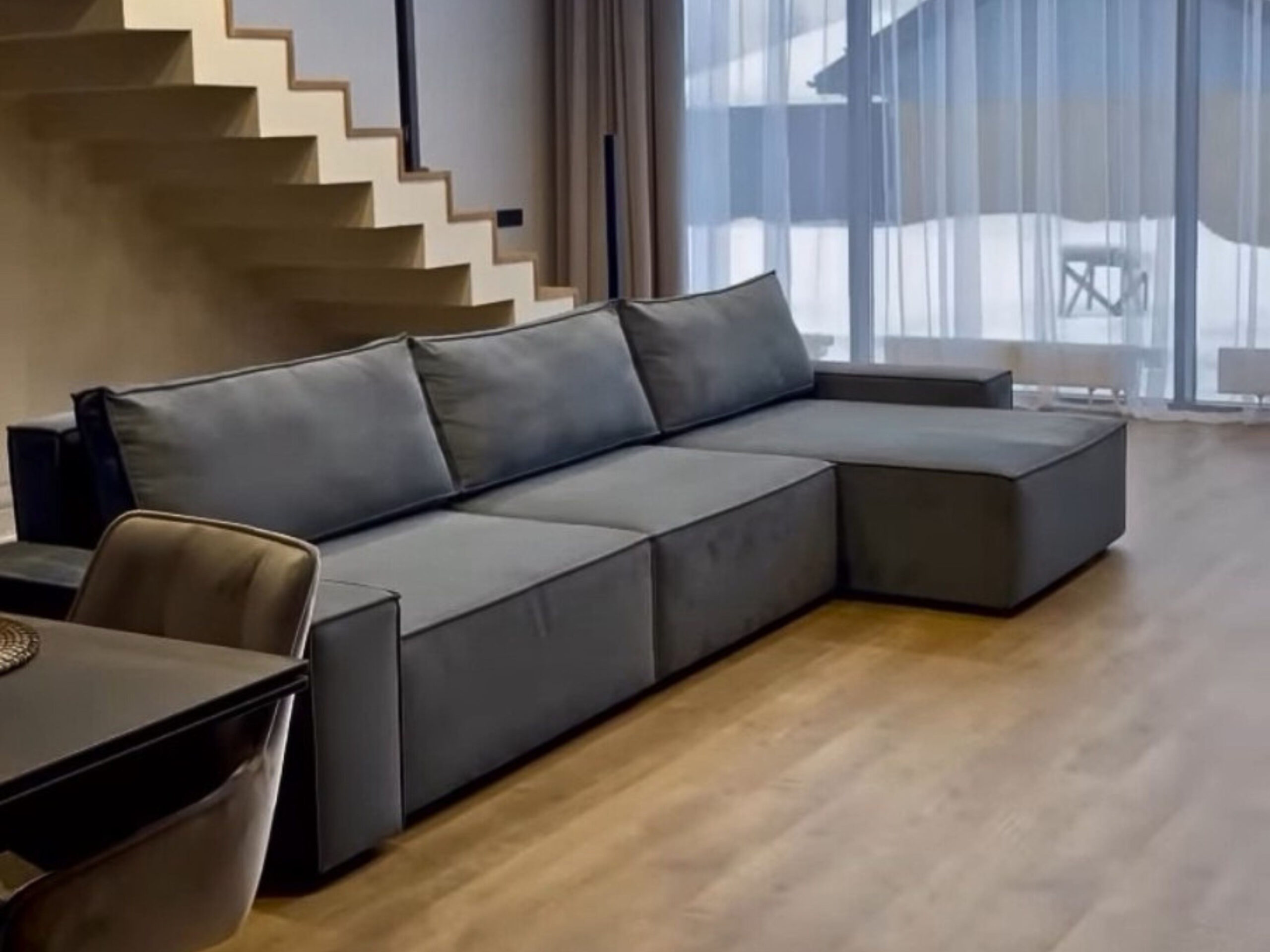 Prawy narożnik loftowy rozkładany do salonu GRANDE - obrazek 5