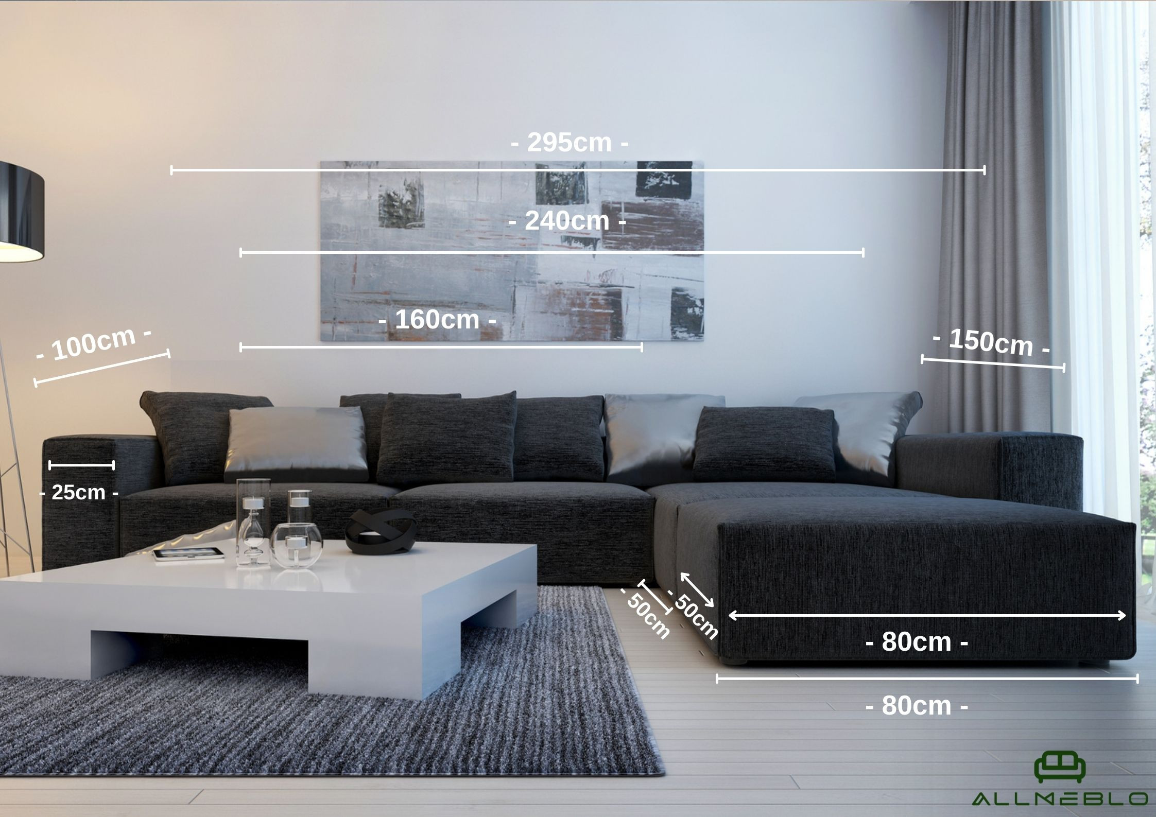 Prawy narożnik modułowy z funkcją spania SENSEI - obrazek 3