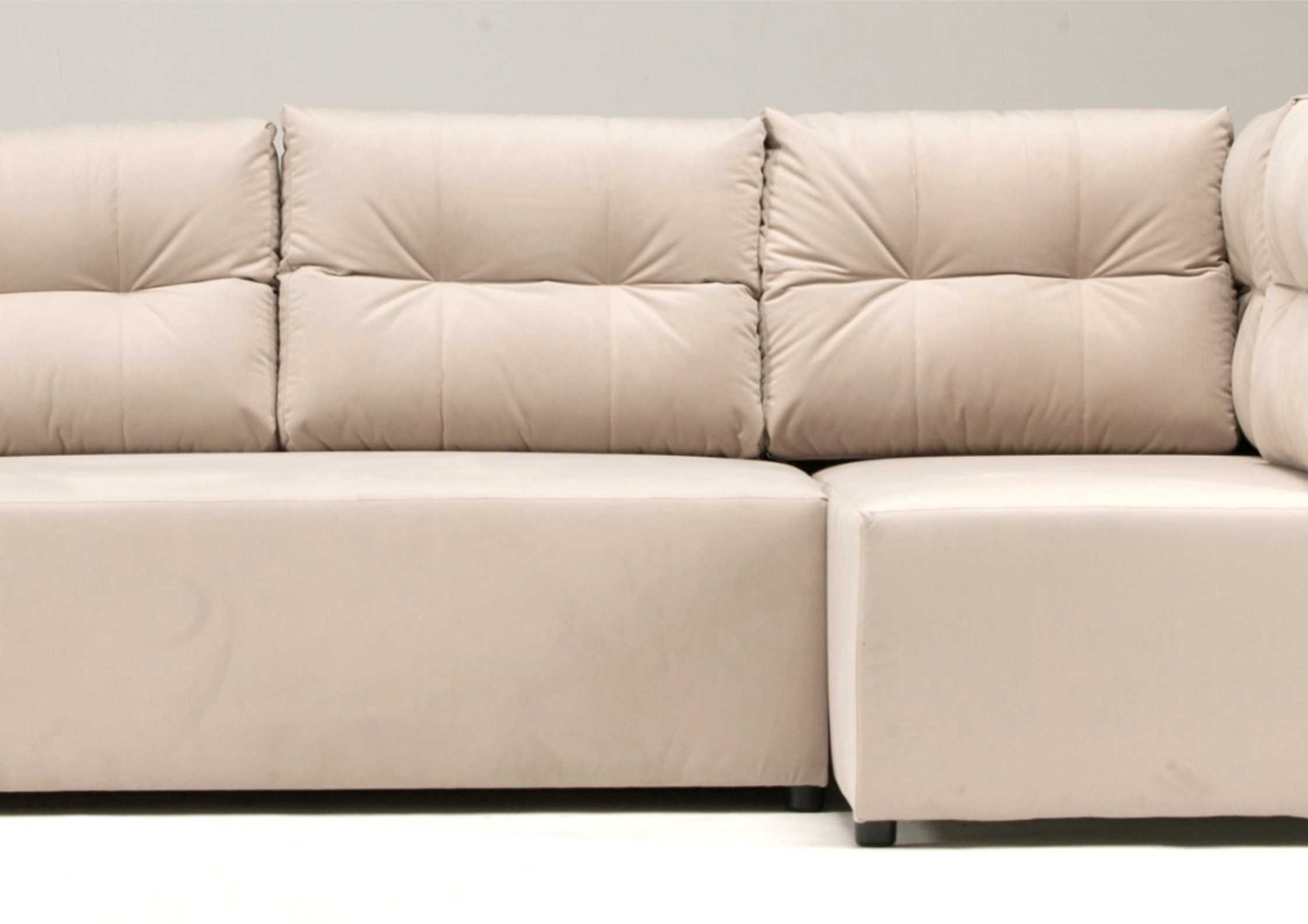 Prawy narożnik skandynawski z pikowanymi poduszkami MONO - obrazek 2