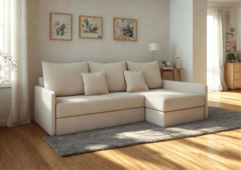 Prawy narożnik z funkcją spania ARKADIA 2 rogówka rozkładana