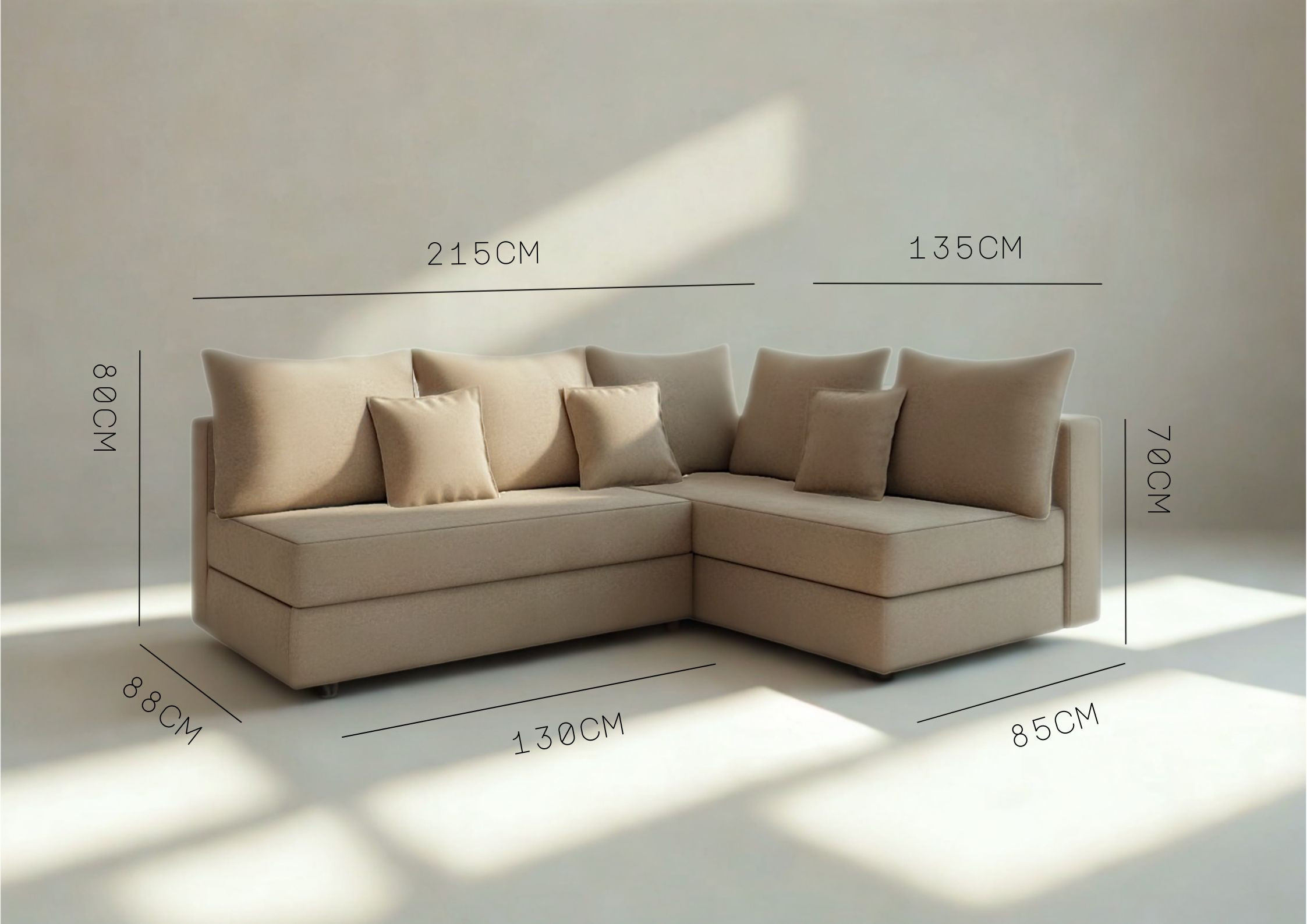 Prawy narożnik z funkcją spania PACO L do salonu rogówka - obrazek 4