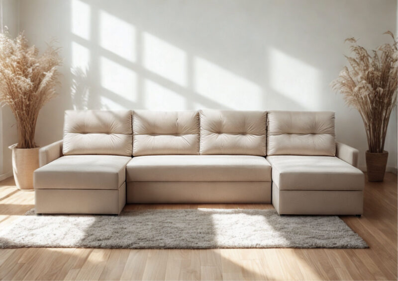 Rozkładany narożnik w kształcie podkowy ARIA U