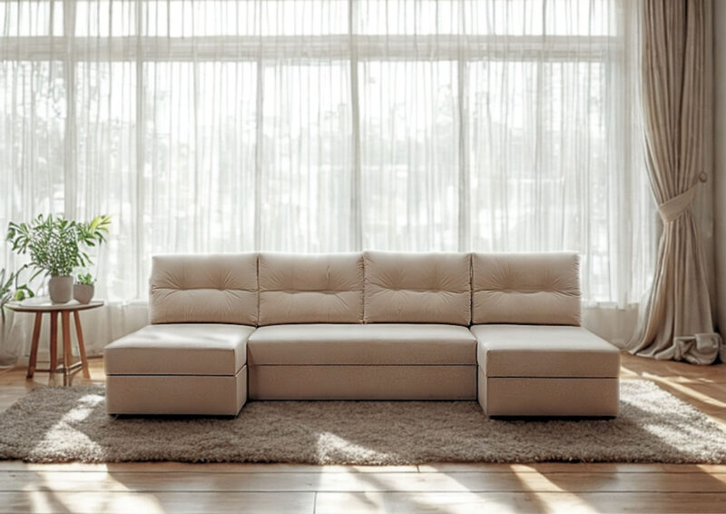 Rozkładany narożnik z dwoma ramionami SKANDI U