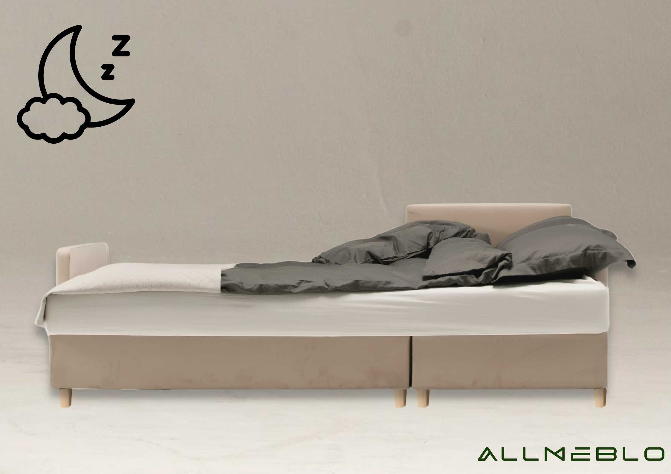 Uniwersalna rogówka w stylu skandynawskim AROSA narożnik z funkcją spania - obrazek 3