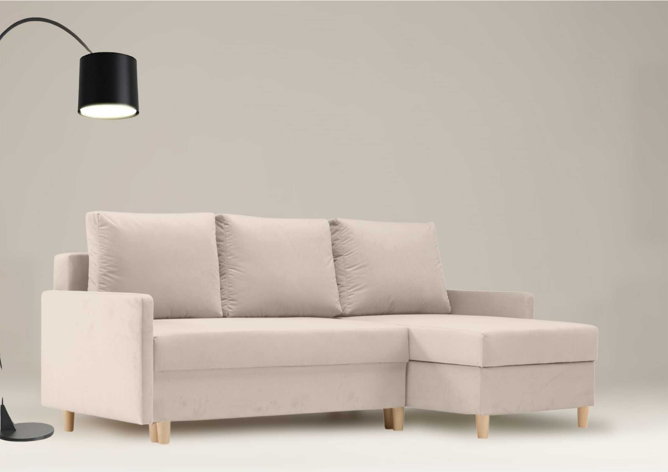 Uniwersalna rogówka w stylu skandynawskim AROSA narożnik z funkcją spania - obrazek 5