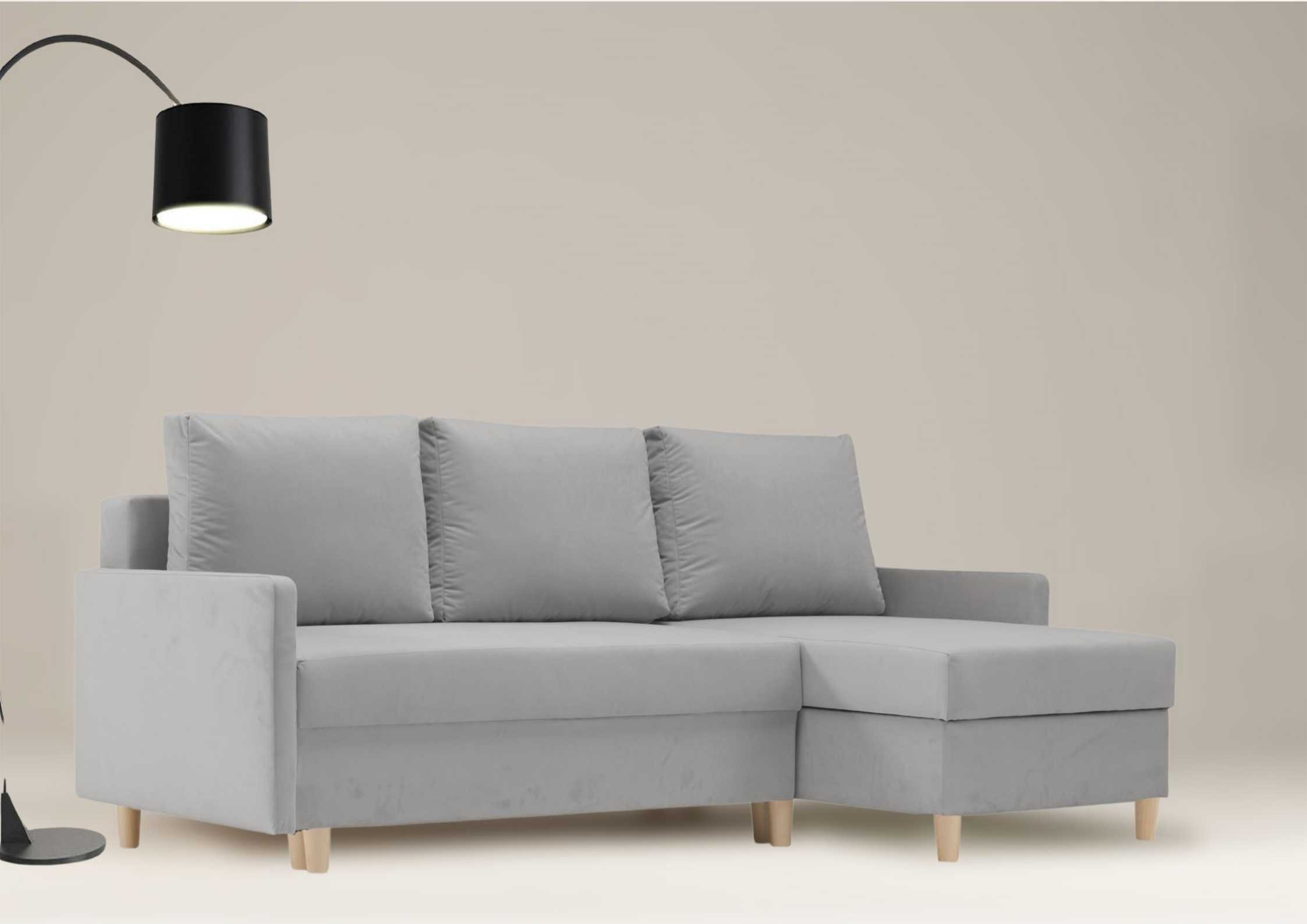 Uniwersalna rogówka w stylu skandynawskim AROSA narożnik z funkcją spania - obrazek 7