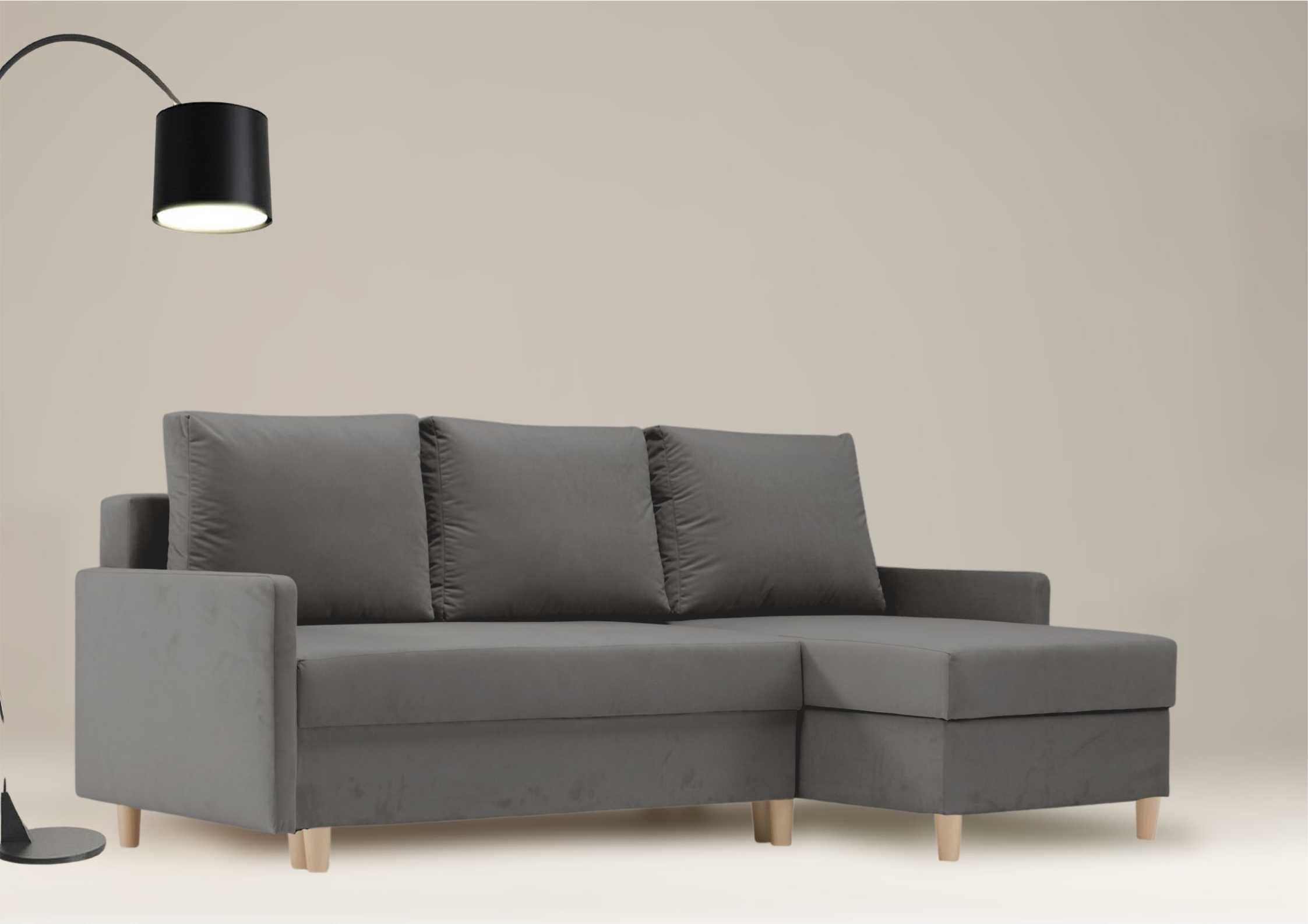 Uniwersalna rogówka w stylu skandynawskim AROSA narożnik z funkcją spania - obrazek 9